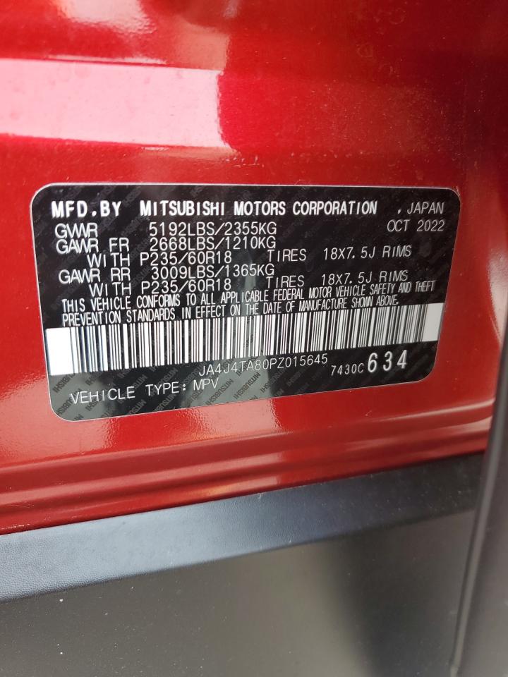 2023 MITSUBISHI OUTLANDER ES VIN:JA4J4TA80PZ015645