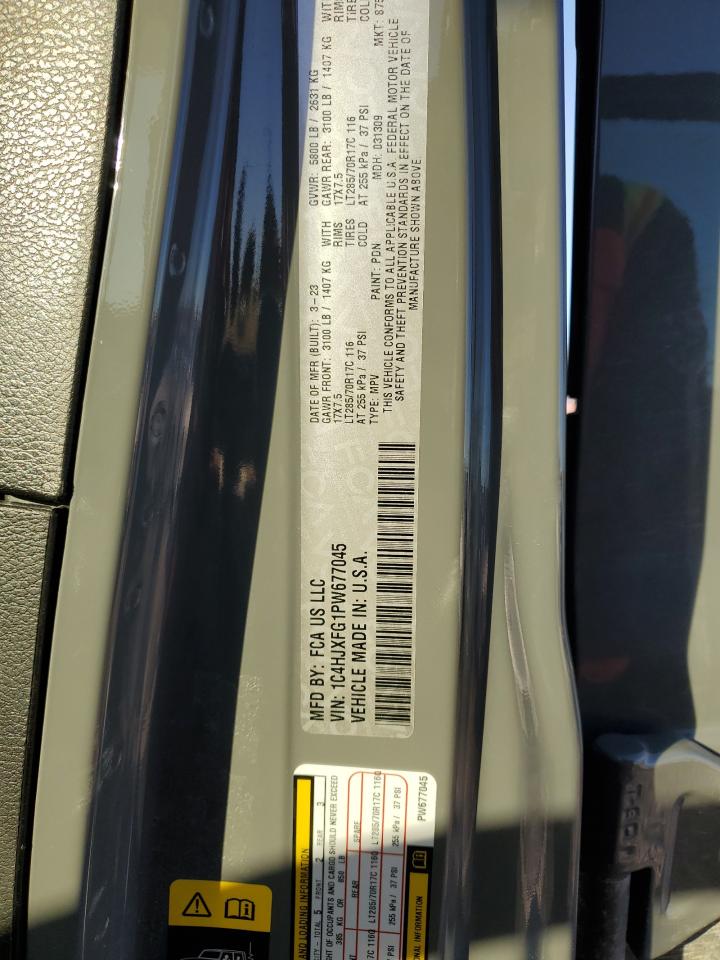 2023 JEEP WRANGLER RUBICON VIN:1C4HJXFG1PW677045