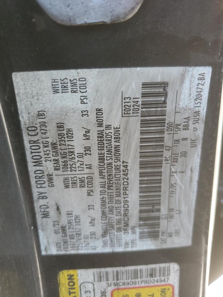 2023 FORD BRONCO SPORT BADLANDS VIN:3FMCR9D91PRD24547