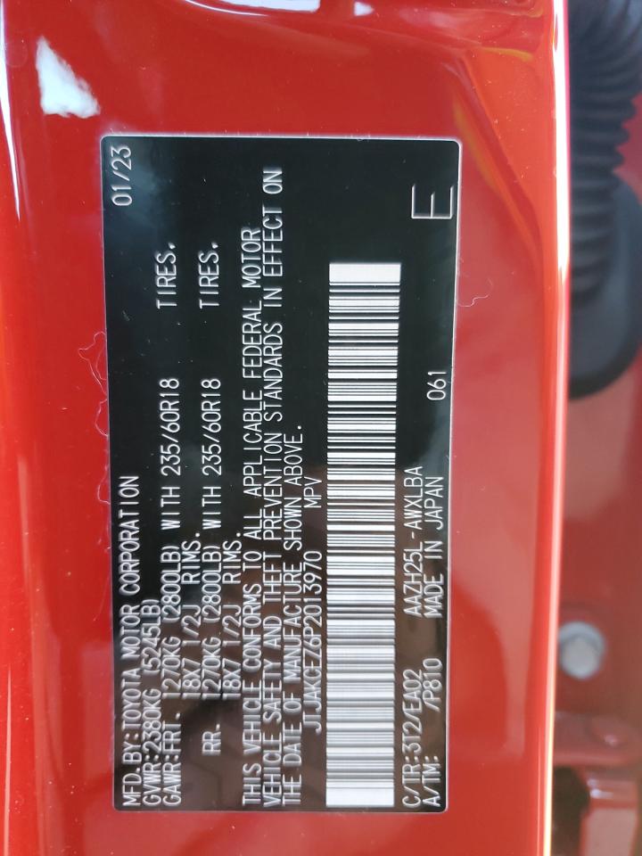 2023 LEXUS NX 350H VIN:JTJAKCEZ6P2013970