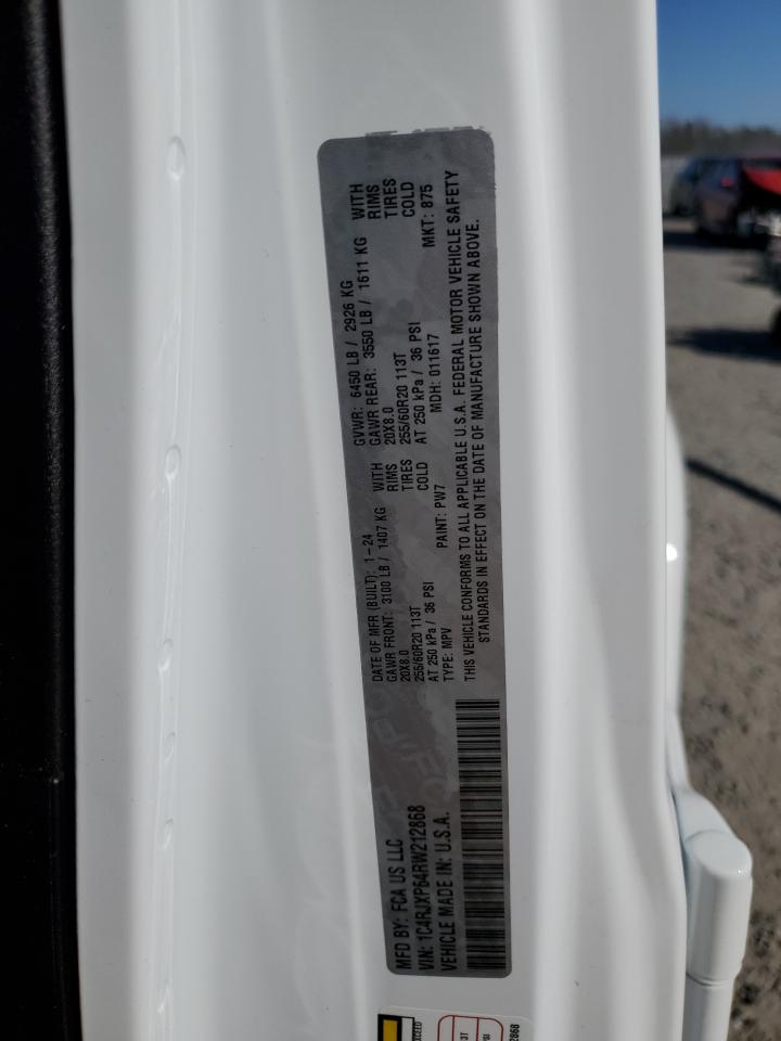 2024 JEEP WRANGLER SAHARA 4XE VIN:1C4RJXP64RW212868