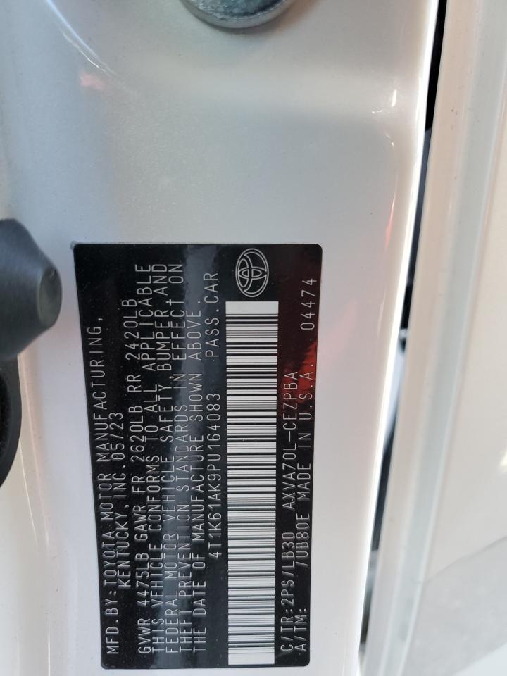 2023 TOYOTA CAMRY XSE VIN:4T1K61AK9PU164083