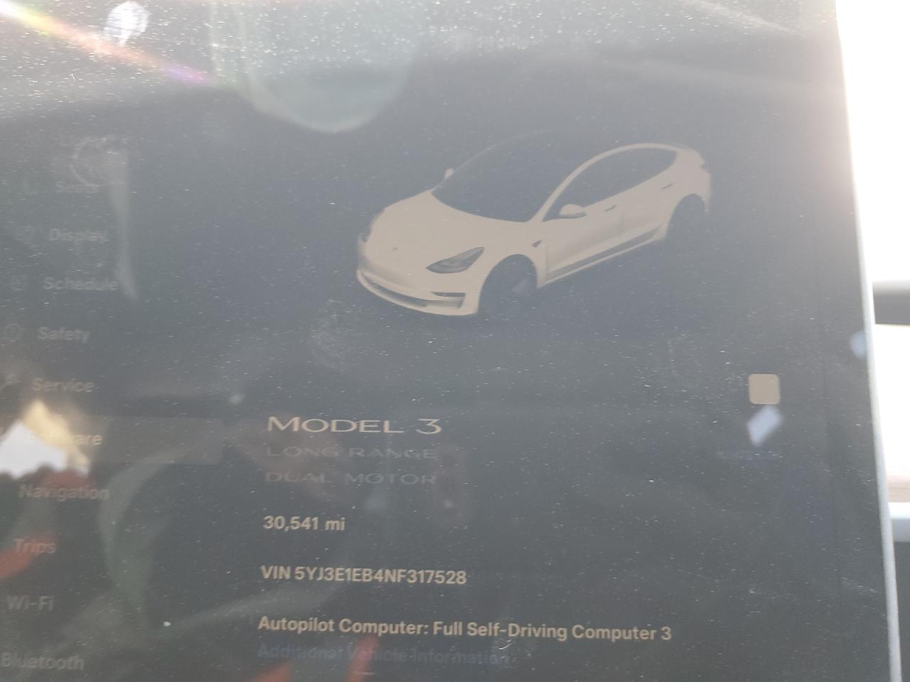 2022 TESLA MODEL 3  VIN:5YJ3E1EB4NF317528