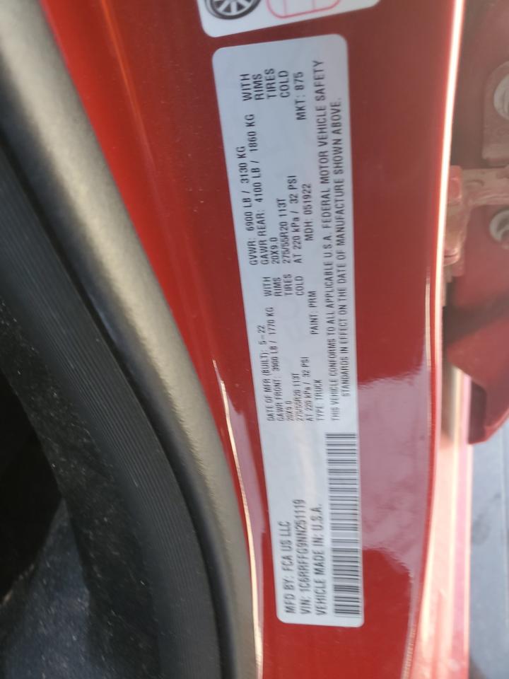 2022 RAM 1500 BIG HORN/LONE STAR VIN:1C6RRFFG9NN251119