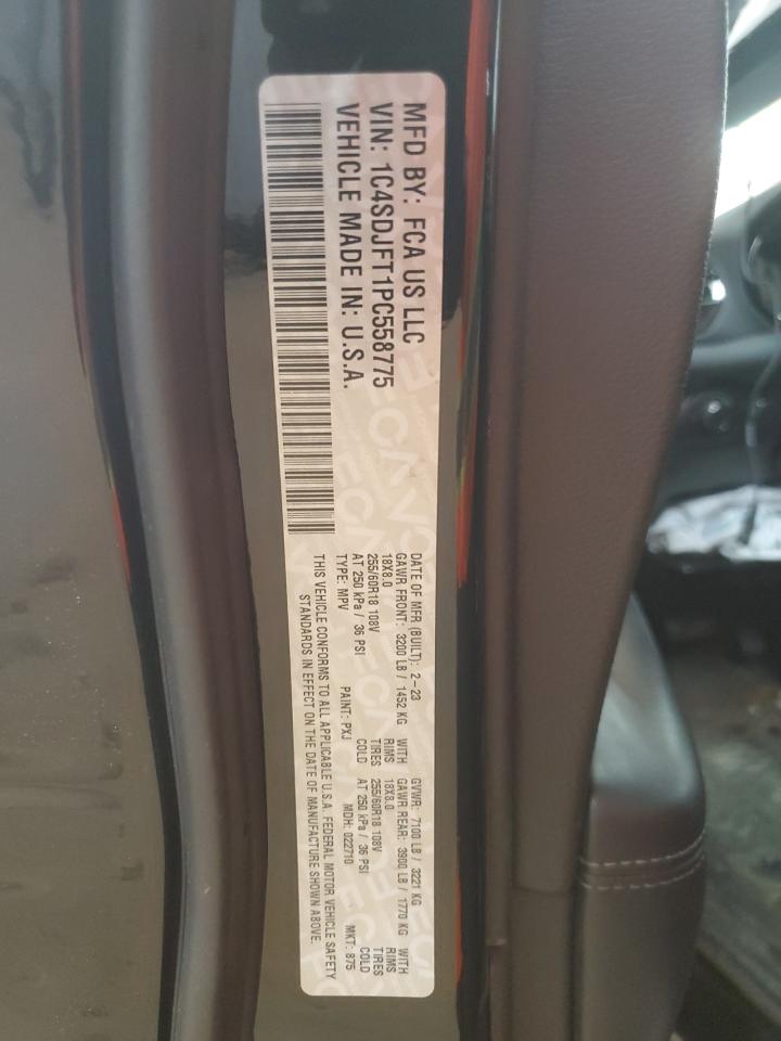 2023 DODGE DURANGO PURSUIT VIN:1C4SDJFT1PC558775