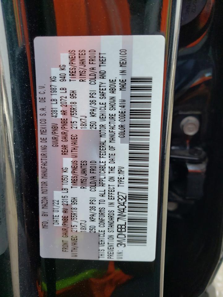 2022 MAZDA CX-30 SELECT VIN:3MVDMBBL7NM404327