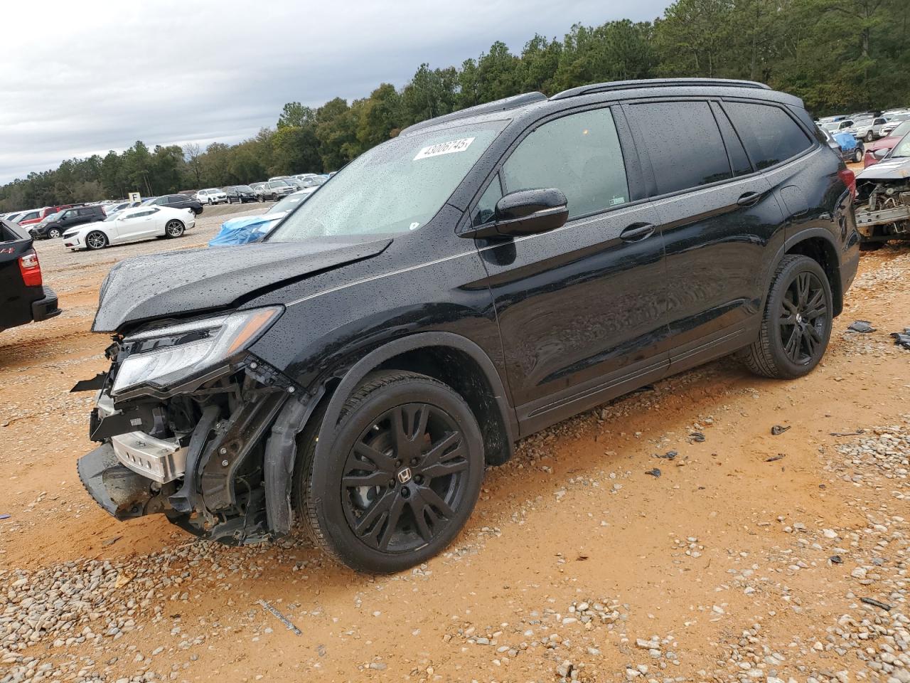 2022 HONDA PILOT BLACK VIN:5FNYF6H77NB025959