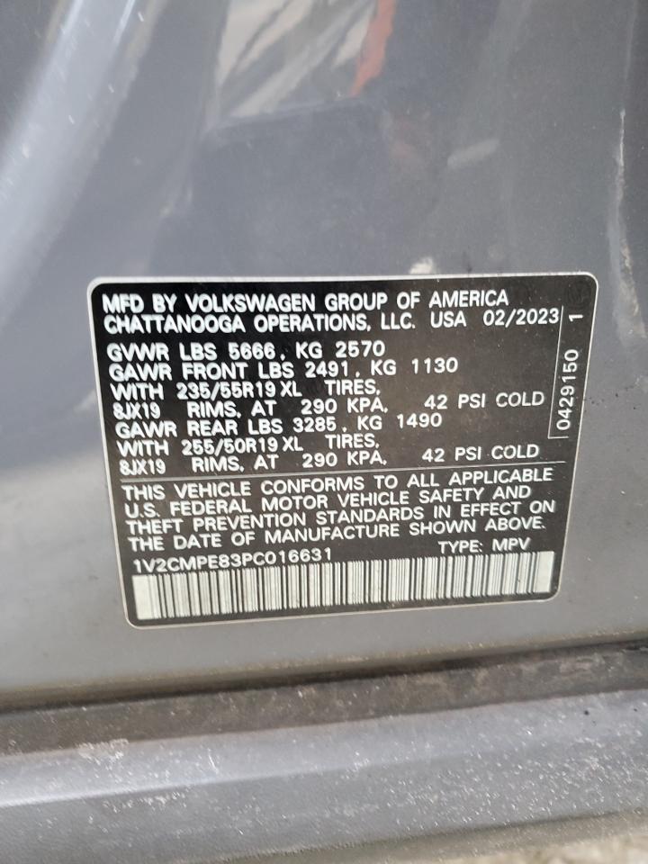 2023 VOLKSWAGEN ID.4 PRO VIN:1V2CMPE83PC016631