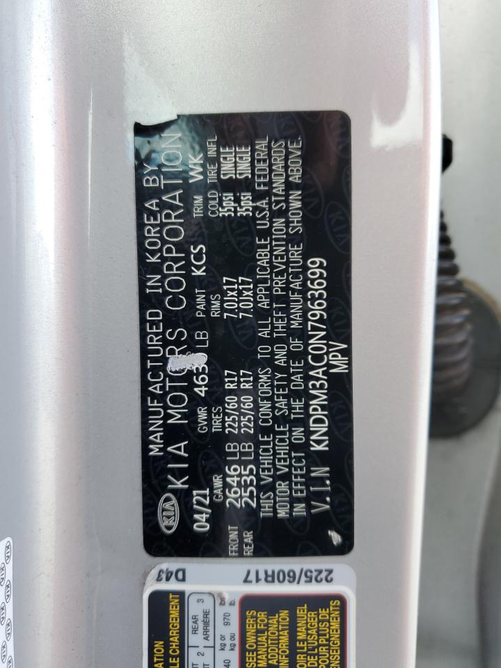 2022 KIA SPORTAGE LX VIN:KNDPM3AC0N7963699