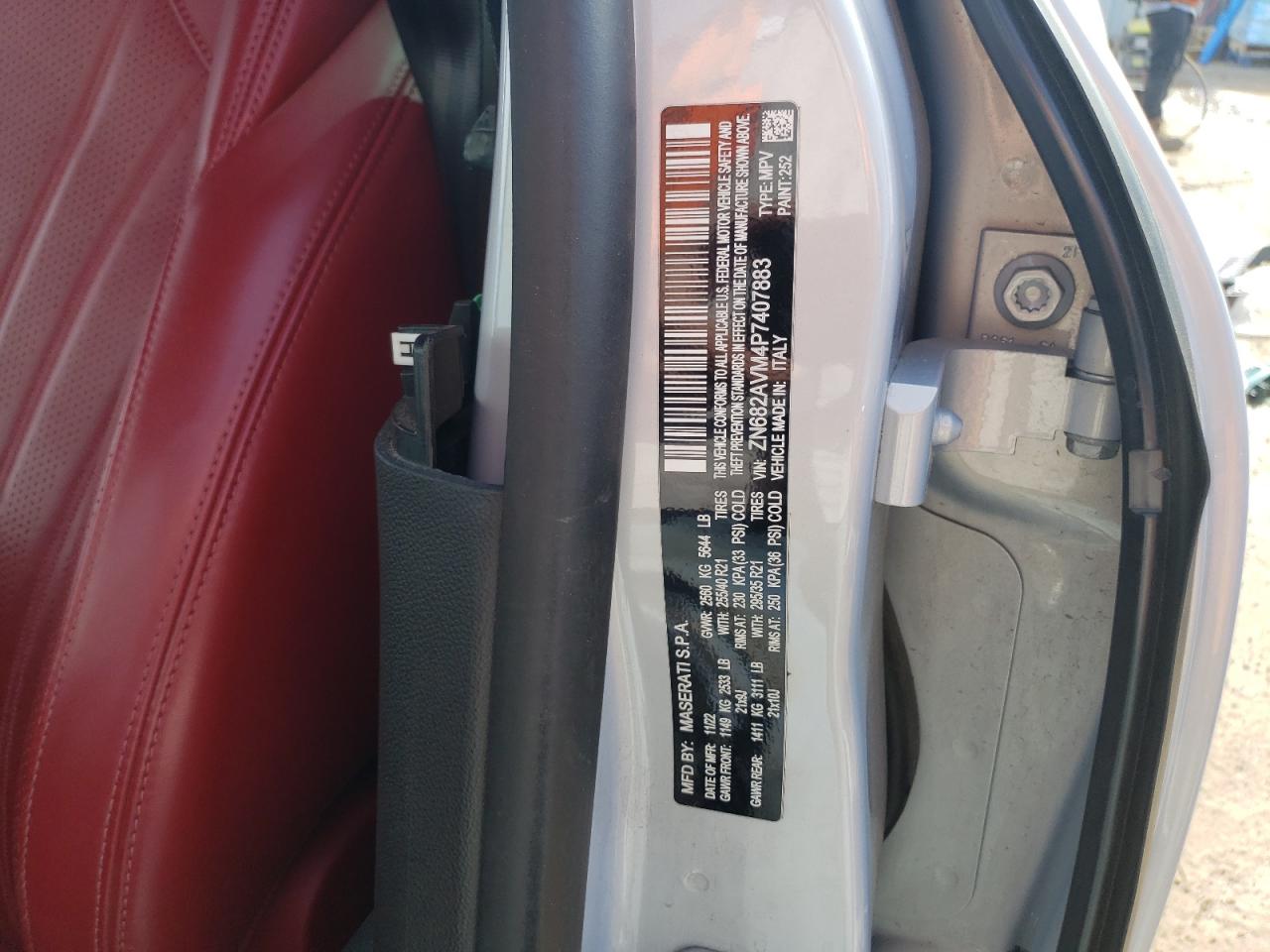 2023 MASERATI GRECALE MODENA VIN:ZN682AVM4P7407883