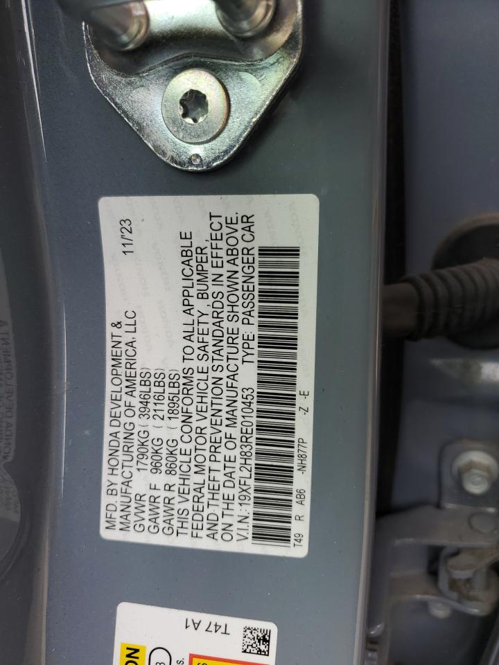 2024 HONDA CIVIC SPORT VIN:19XFL2H83RE010453