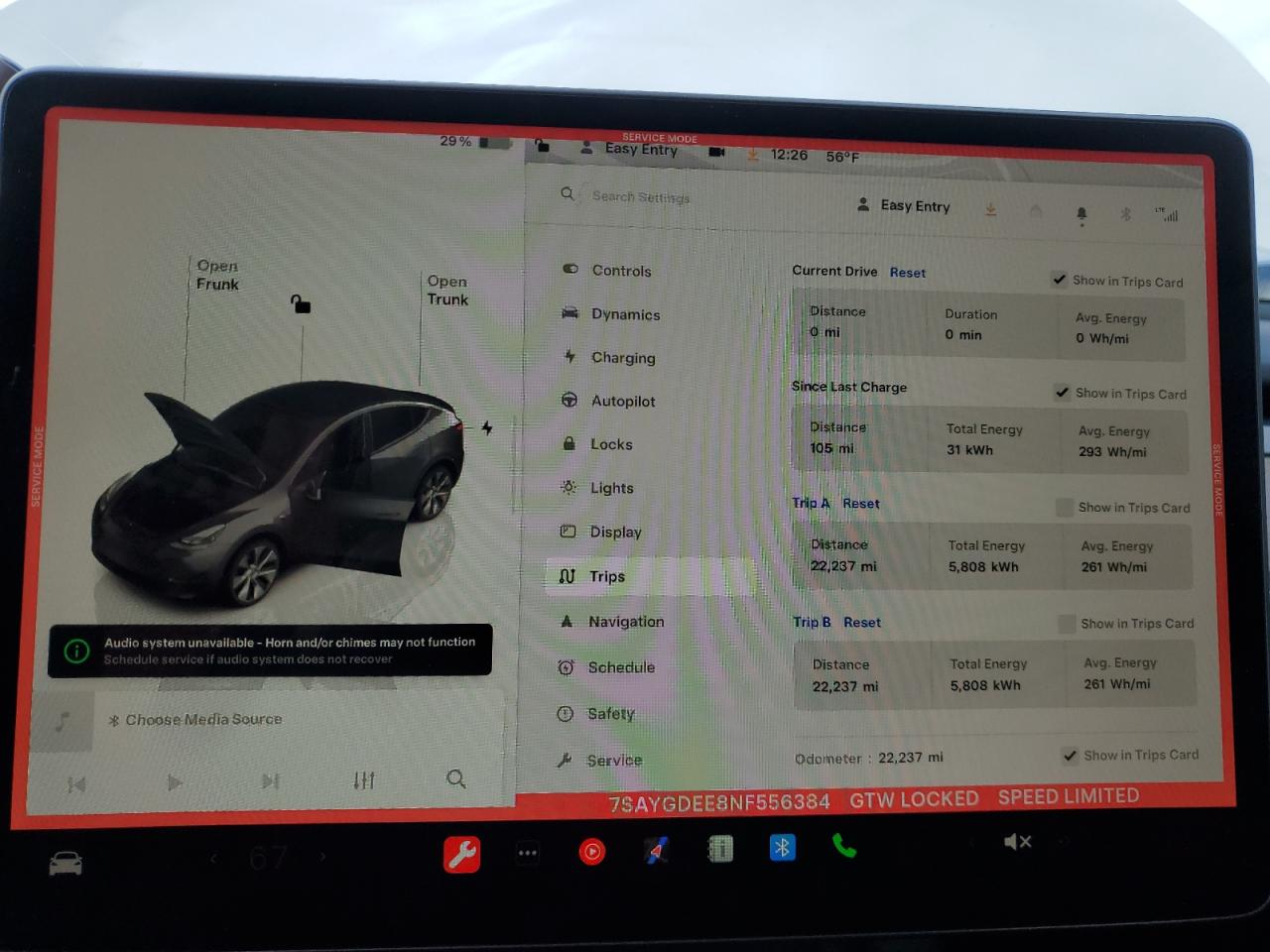 2022 TESLA MODEL Y  VIN:7SAYGDEE8NF556384