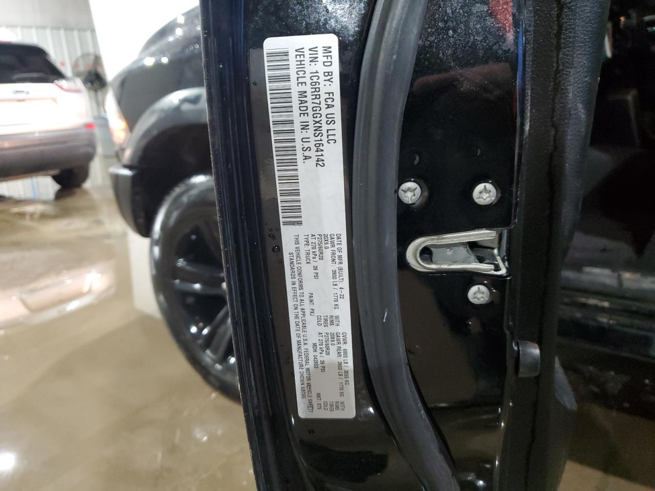 2022 RAM 1500 CLASSIC SLT VIN:1C6RR7GGXNS164142