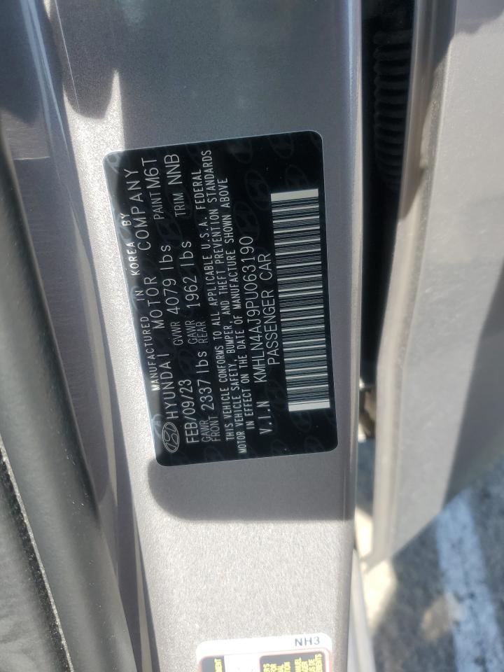 2023 HYUNDAI ELANTRA LIMITED VIN:KMHLN4AJ9PU063190