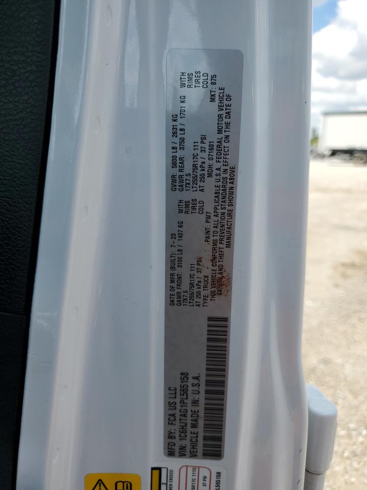 2023 JEEP GLADIATOR SPORT VIN:1C6HJTAG1PL565158