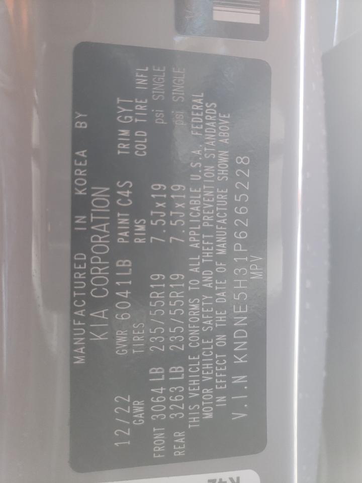 2023 KIA CARNIVAL SX VIN:KNDNE5H31P6265228