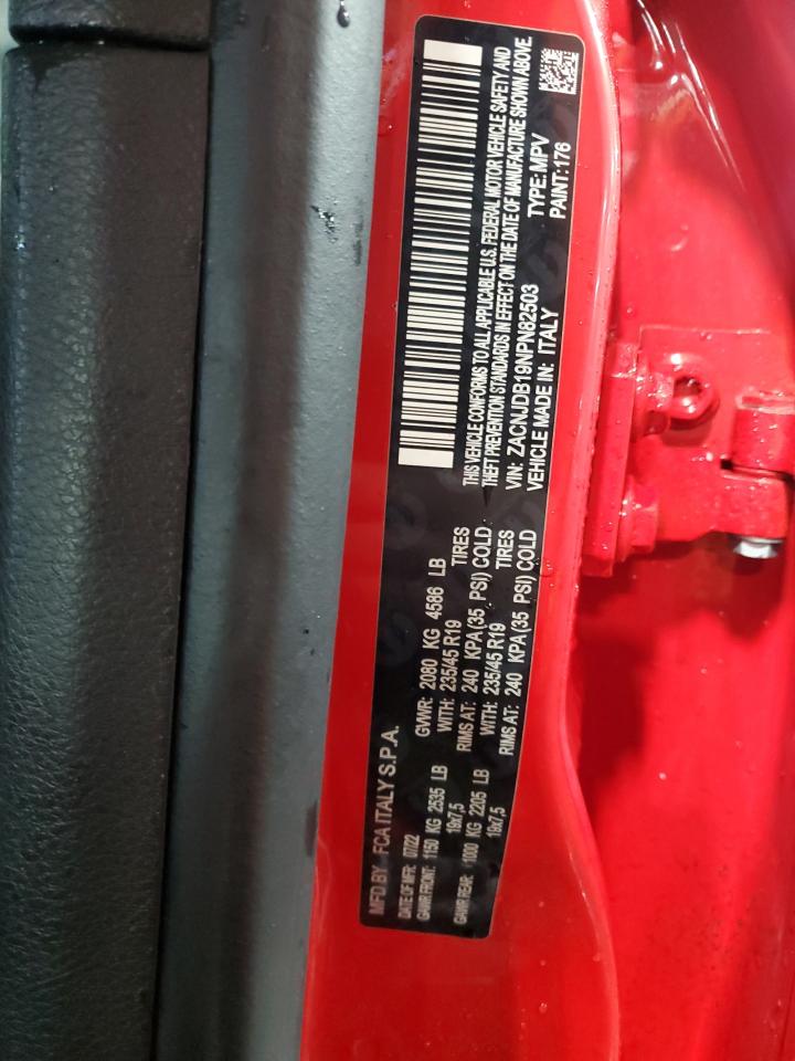 2022 JEEP RENEGADE LATITUDE VIN:ZACNJDB19NPN82503