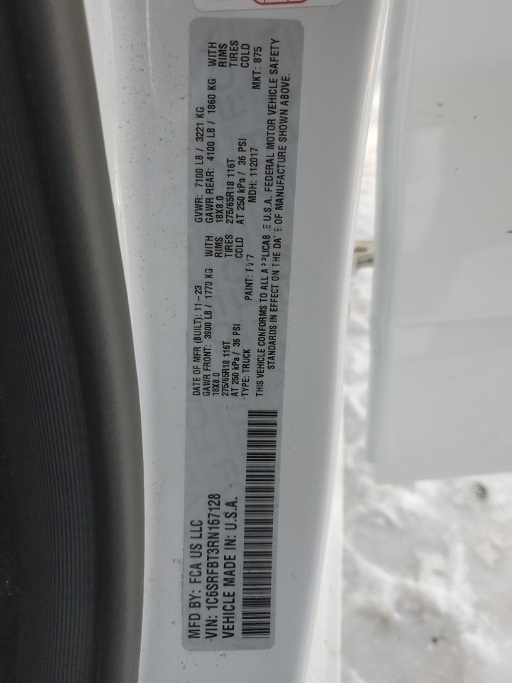 2024 RAM 1500 BIG HORN/LONE STAR VIN:1C6SRFBT3RN167128