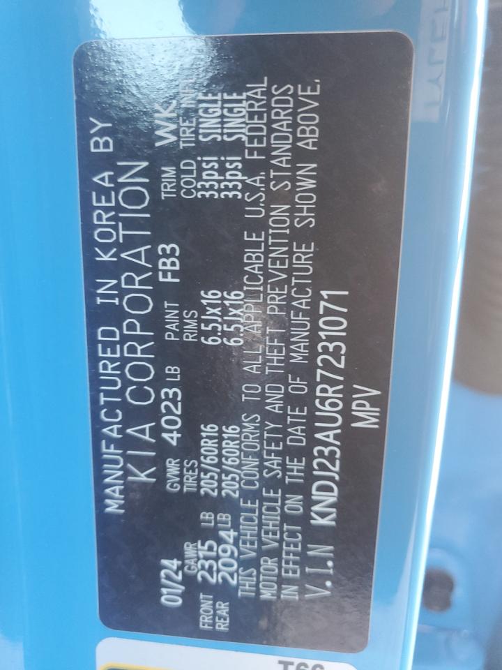 2024 KIA SOUL LX VIN:KNDJ23AU6R7231071