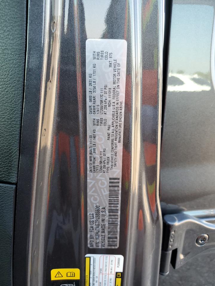 2023 JEEP GLADIATOR SPORT VIN:1C6HJTAG7PL586600