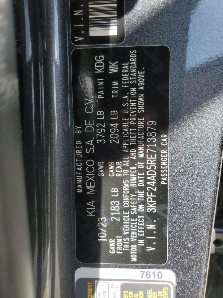 2024 KIA FORTE LX VIN:3KPF24AD5RE713879