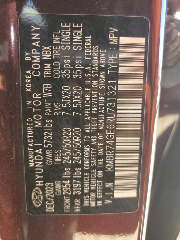 2024 HYUNDAI PALISADE CALLIGRAPHY VIN:KM8R74GE6RU731321