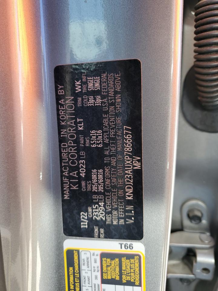 2023 KIA SOUL LX VIN:KNDJ23AUXP7866677