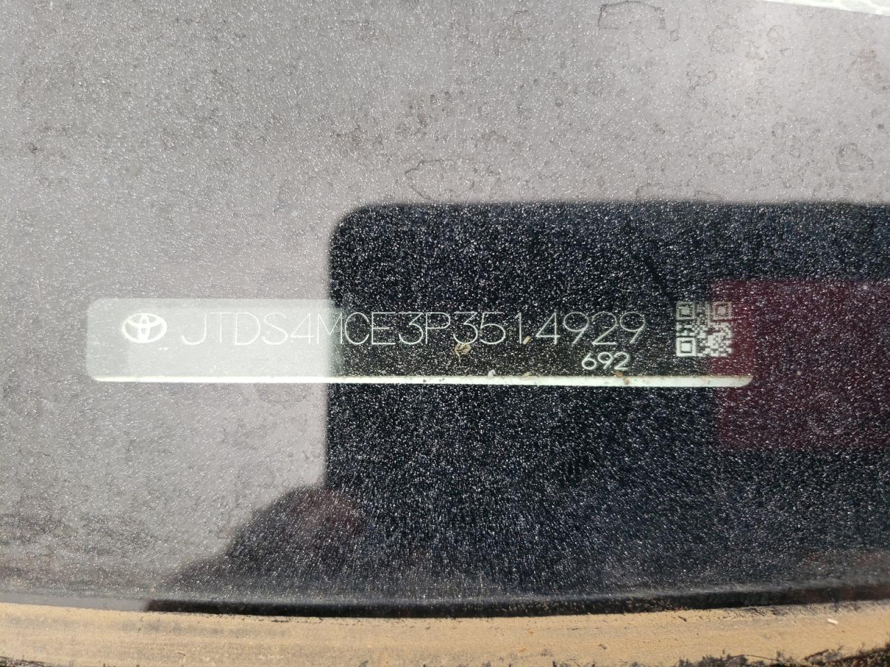 2023 TOYOTA COROLLA SE VIN:JTDS4MCE3P3514929