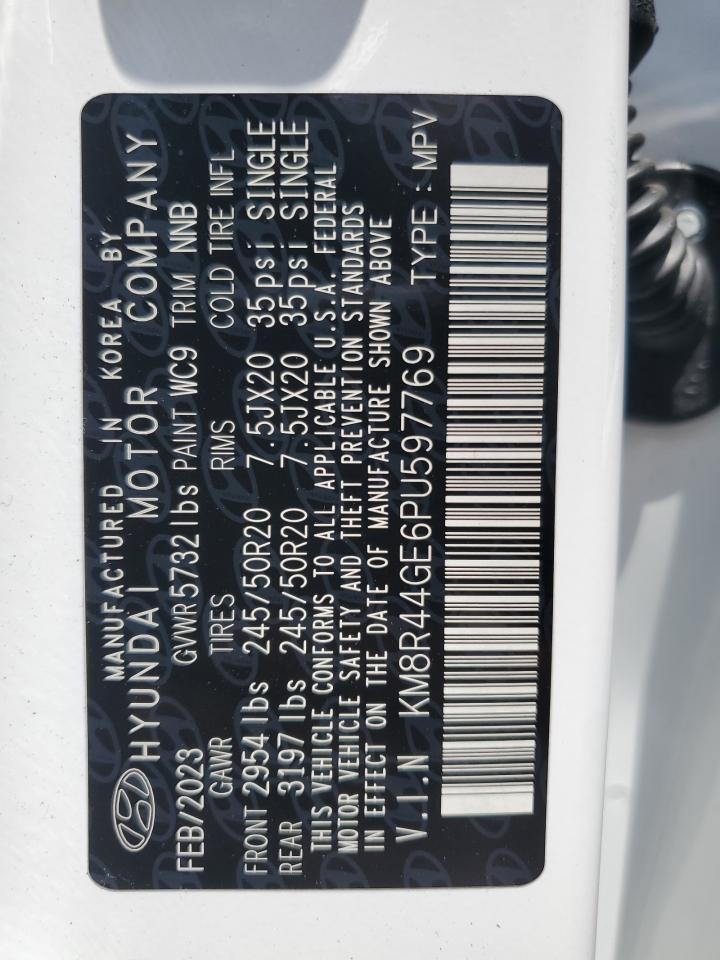 2023 HYUNDAI PALISADE SEL PREMIUM VIN:KM8R44GE6PU597769