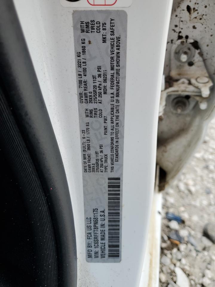 2023 RAM 1500 BIG HORN/LONE STAR VIN:1C6SRFFT8PN681175