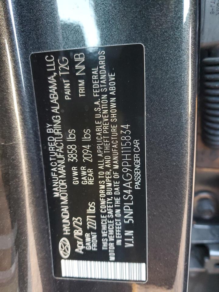 2023 HYUNDAI ELANTRA SEL VIN:5NPLS4AG9PH115834