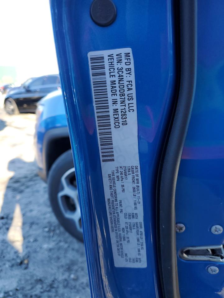 2022 JEEP COMPASS TRAILHAWK VIN:3C4NJDDB7NT126310