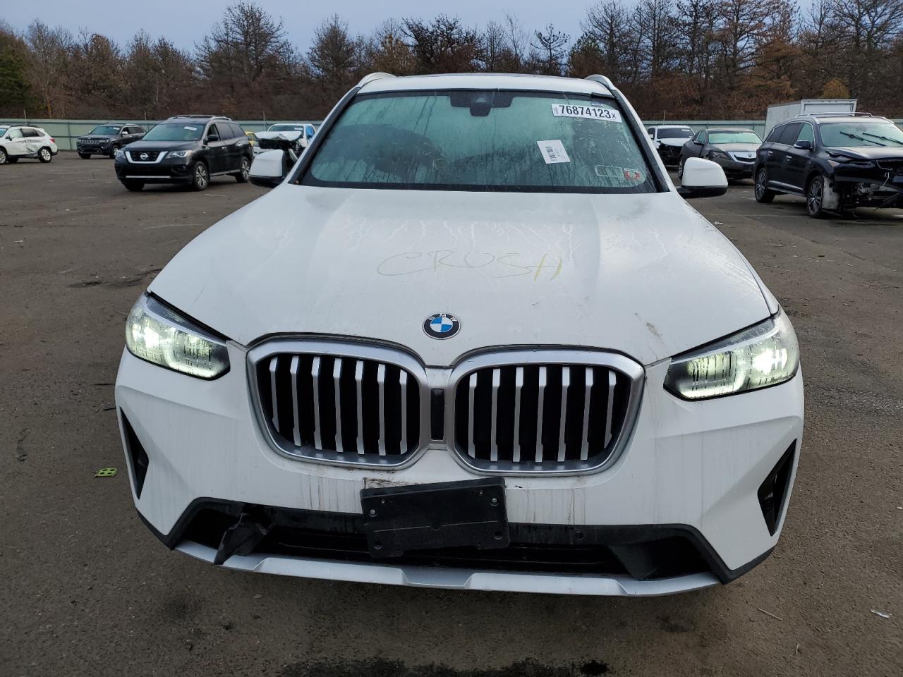 2022 BMW X3 XDRIVE30I VIN:5UX53DP02N9N42583