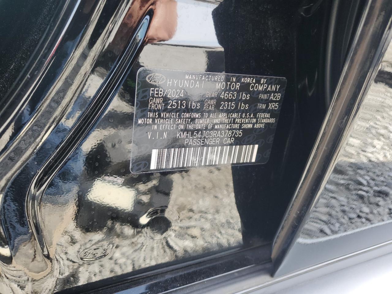 2024 HYUNDAI SONATA N LINE VIN:KMHL54JC3RA378735