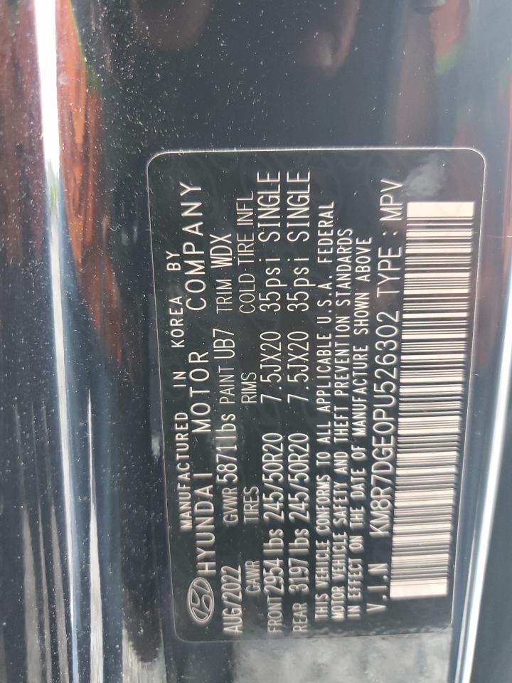 2023 HYUNDAI PALISADE CALLIGRAPHY VIN:KM8R7DGE0PU526302