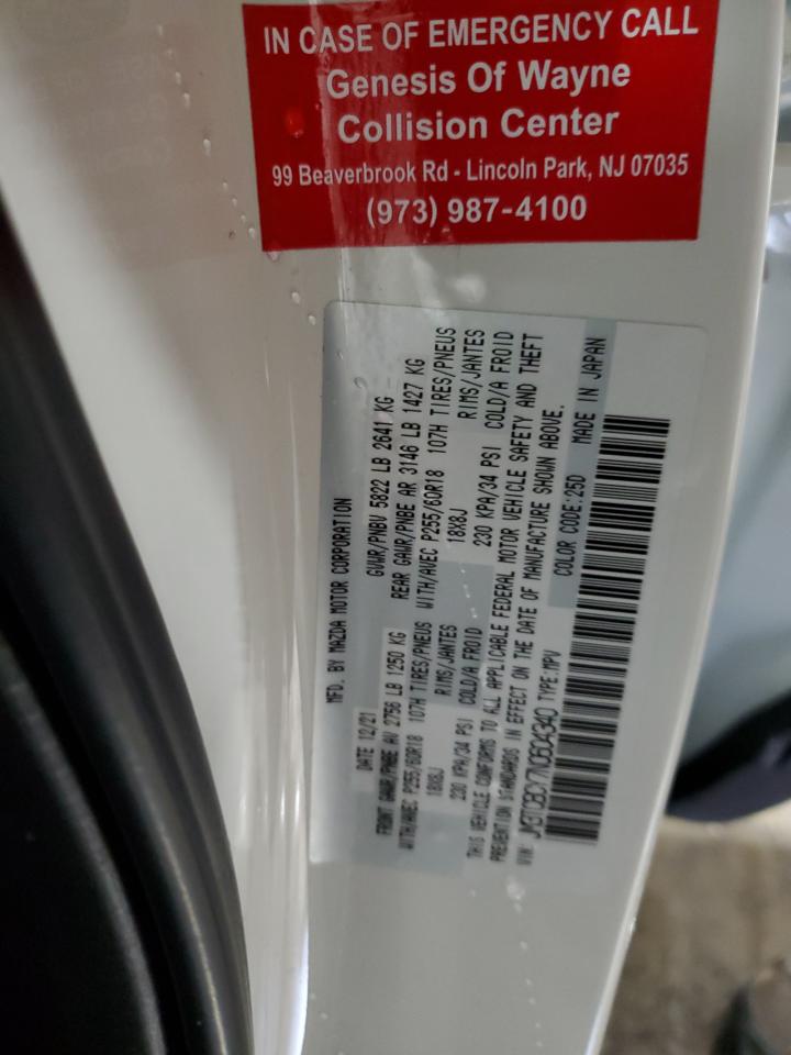 2022 MAZDA CX-9 TOURING VIN:JM3TCBCY7N0604340