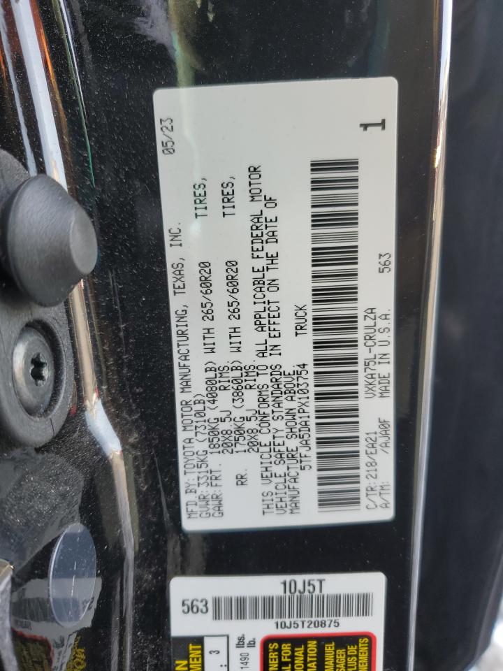 2023 TOYOTA TUNDRA DOUBLE CAB LIMITED VIN:5TFJA5DA1PX103754