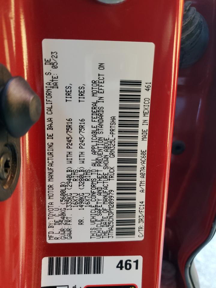 2023 TOYOTA TACOMA DOUBLE CAB VIN:3TMAZ5CN3PM209979