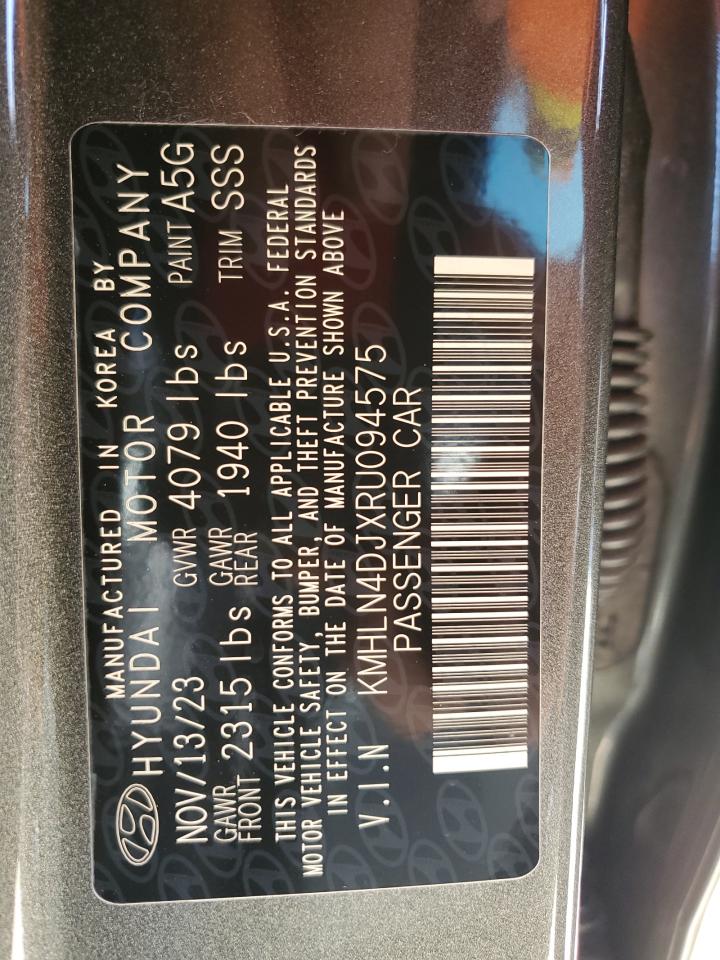 2024 HYUNDAI ELANTRA LIMITED VIN:KMHLN4DJXRU094575