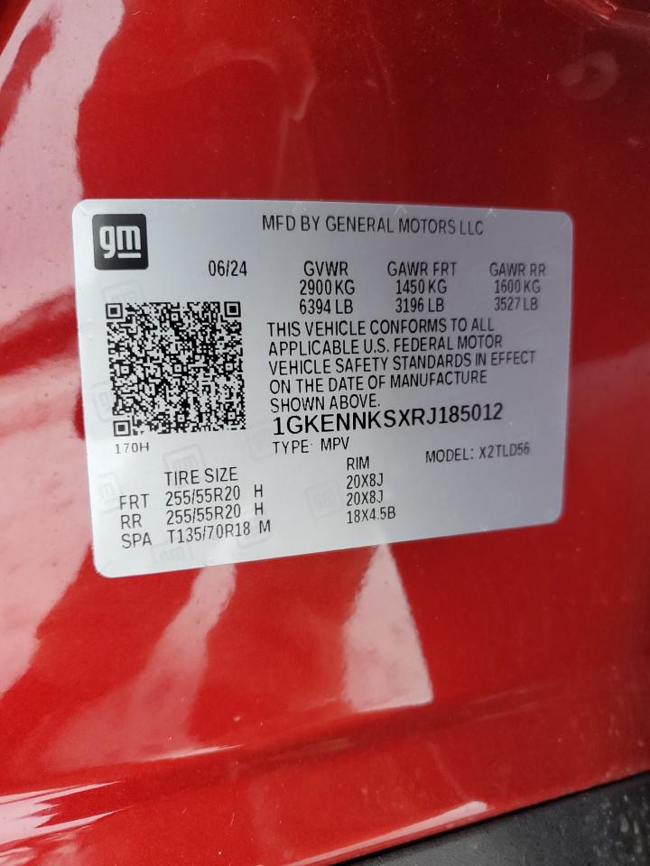 2024 GMC ACADIA UPLEVEL VIN:1GNSCKKC9FR302420