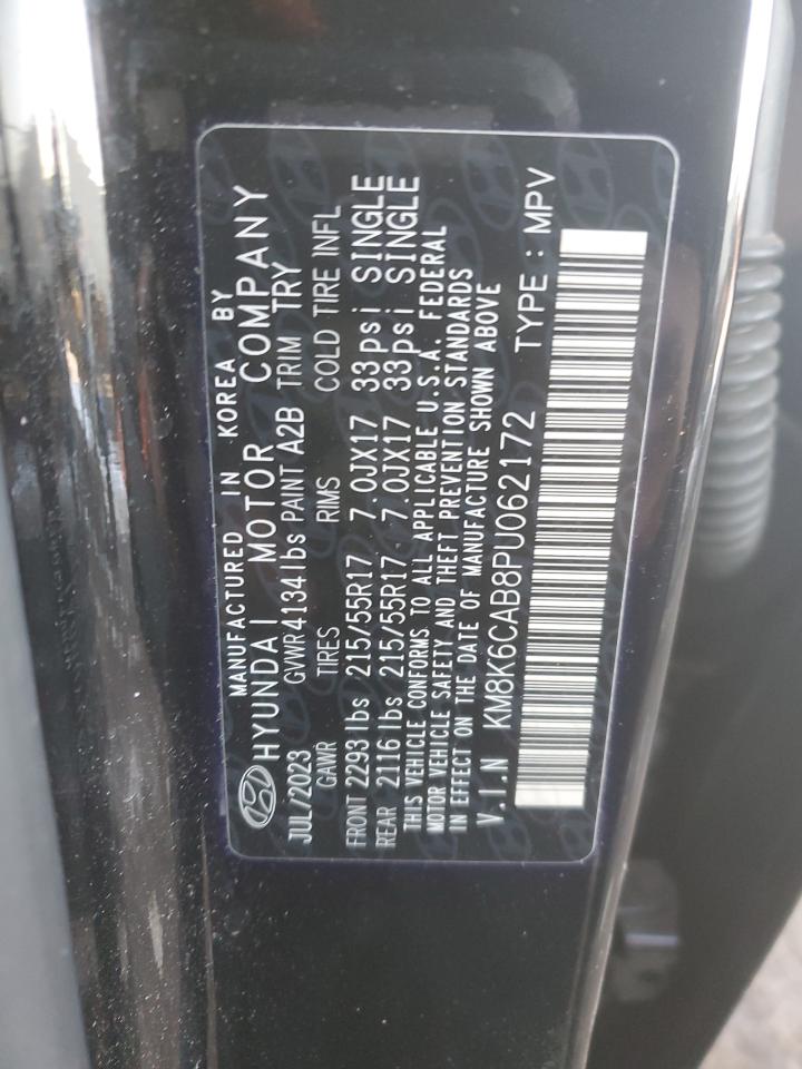 2023 HYUNDAI KONA SEL VIN:KM8K6CAB8PU062172
