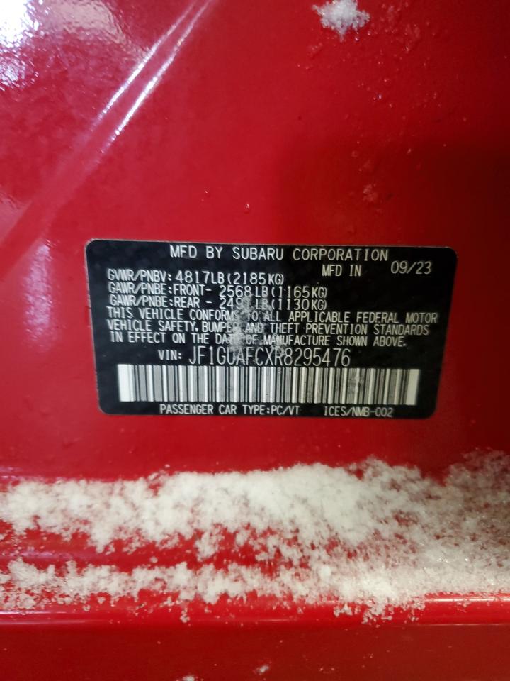 2024 SUBARU IMPREZA SPORT VIN:JF1GUAFCXR8295476