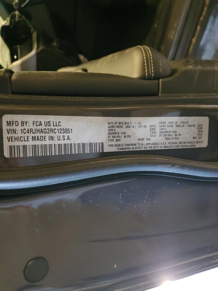 2024 JEEP GRAND CHEROKEE LAREDO VIN:1C4RJHAG2RC123051