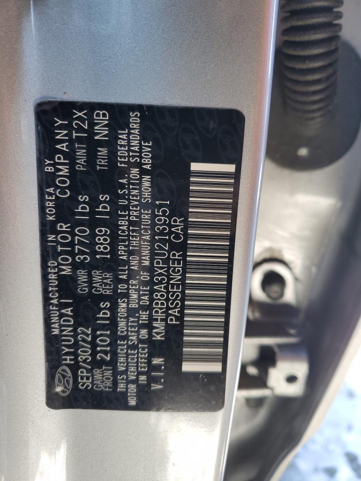 2023 HYUNDAI VENUE SE VIN:KMHRB8A3XPU213951