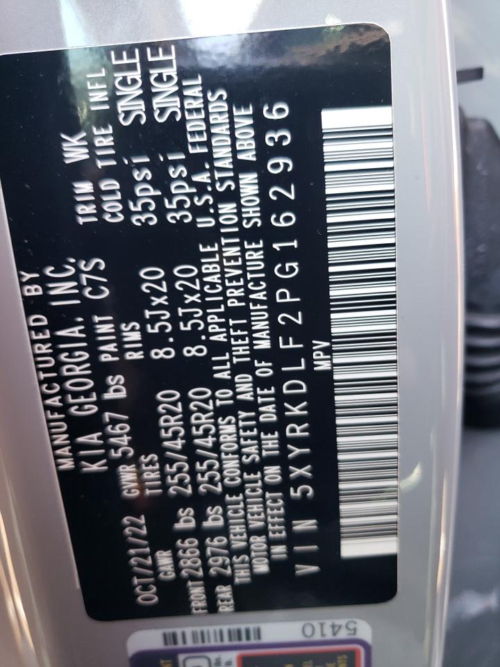 2023 KIA SORENTO SX VIN:5XYRKDLF2PG162936