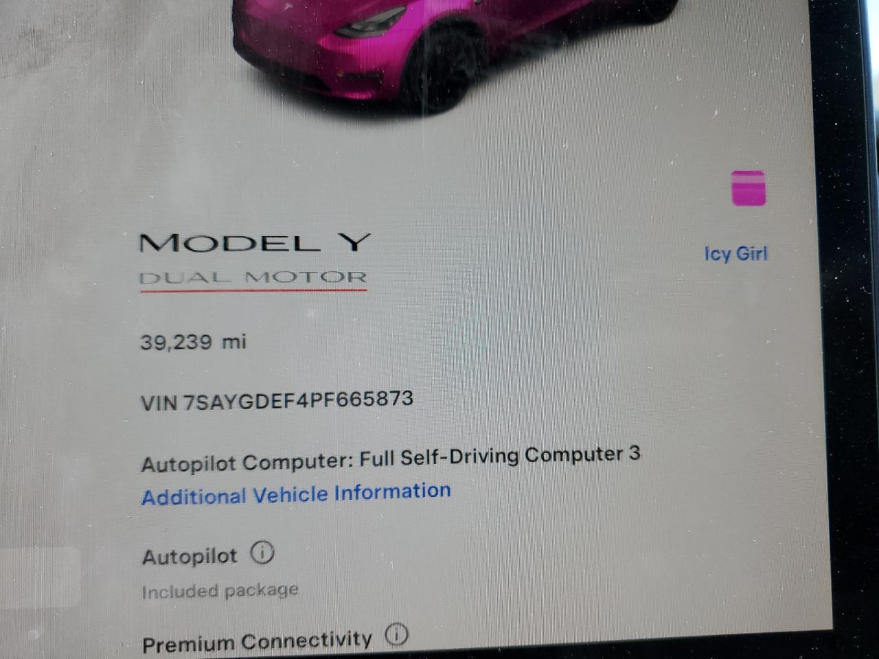 2023 TESLA MODEL Y  VIN:7SAYGDEF4PF665873