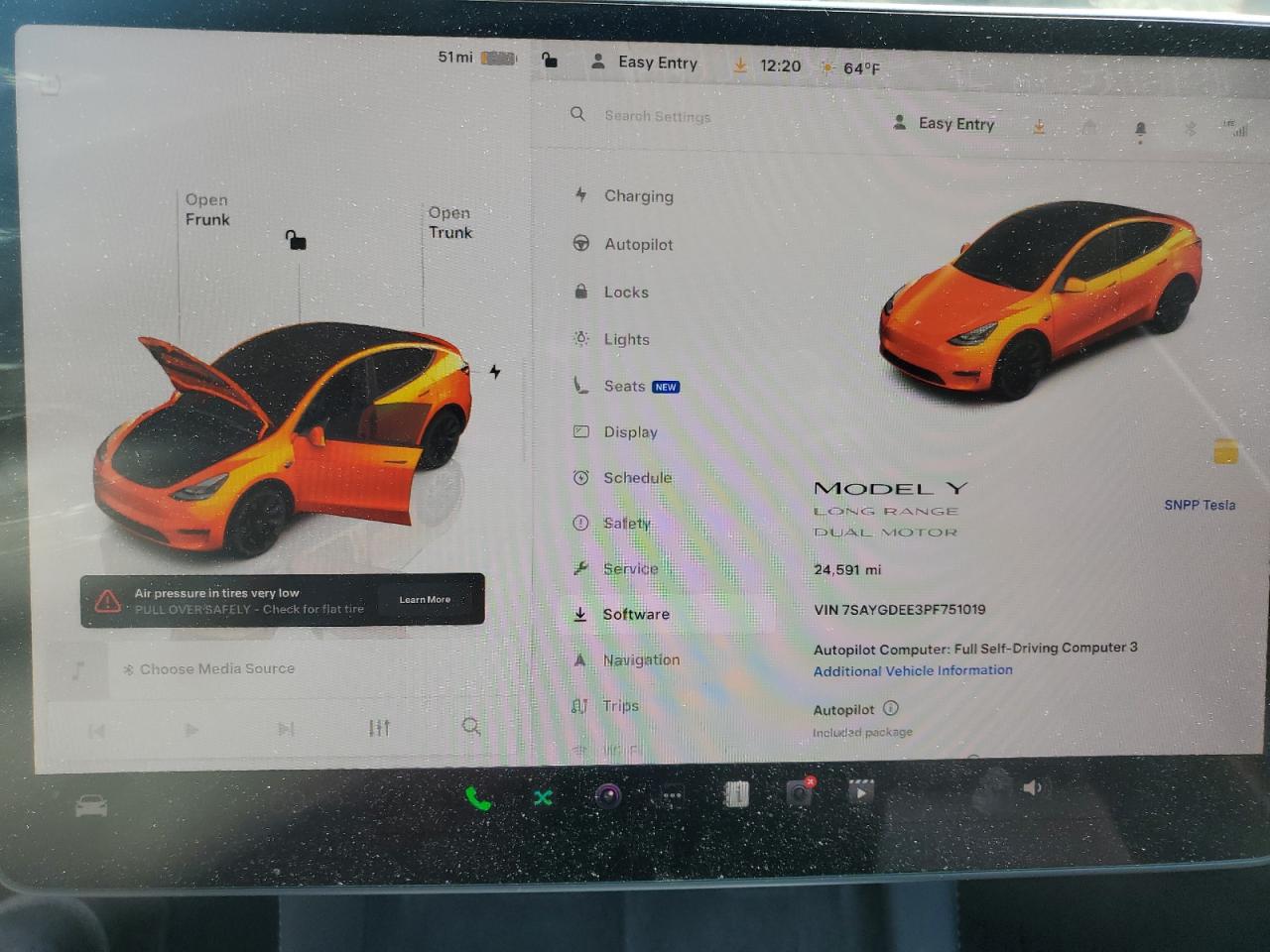 2023 TESLA MODEL Y  VIN:7SAYGDEE3PF751019