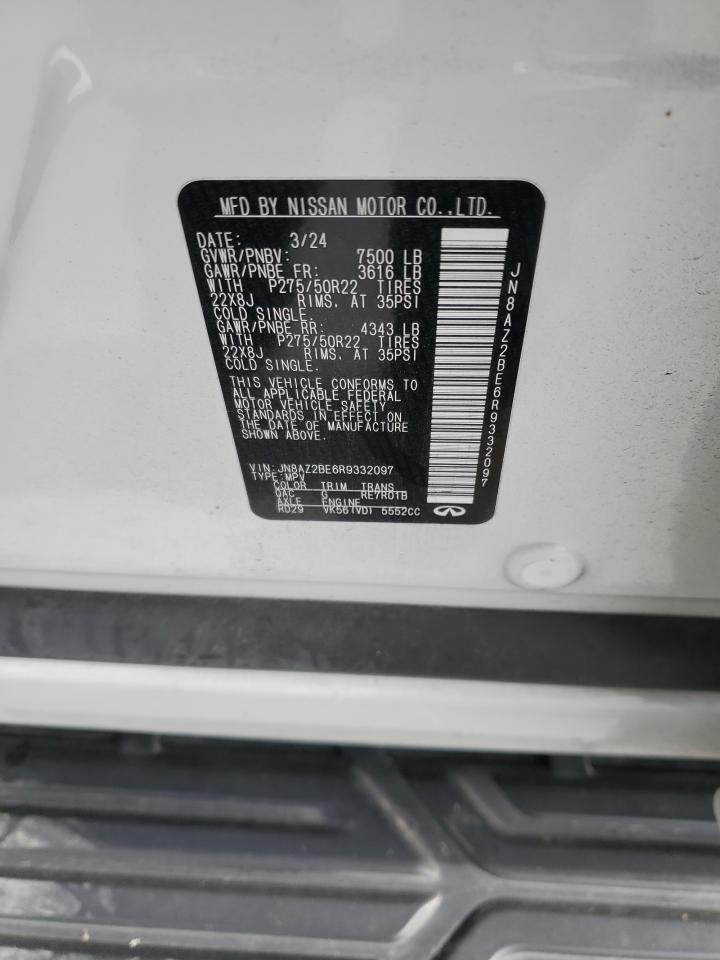 2024 INFINITI QX80 SENSORY VIN:JN8AZ2BE6R9332097