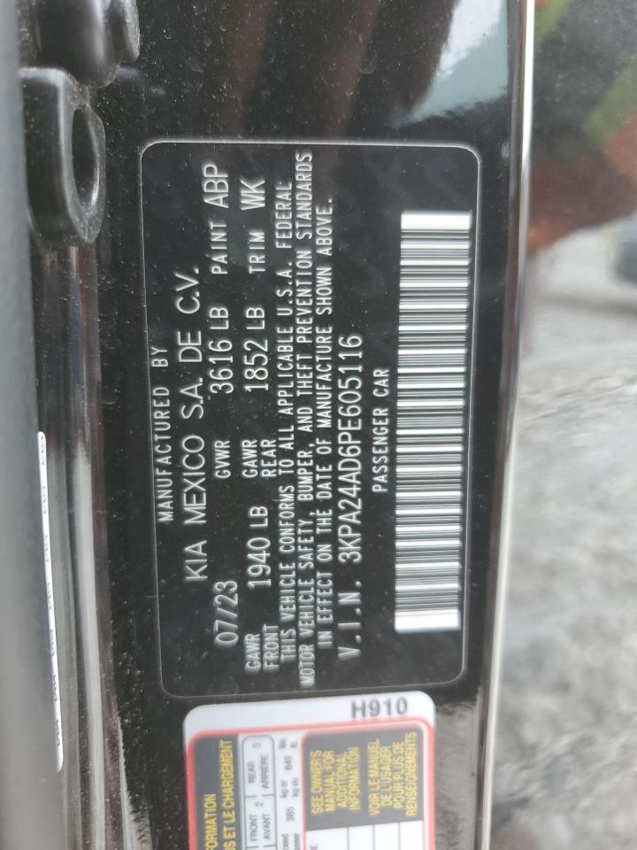 2023 KIA RIO LX VIN:3KPA24AD6PE605116