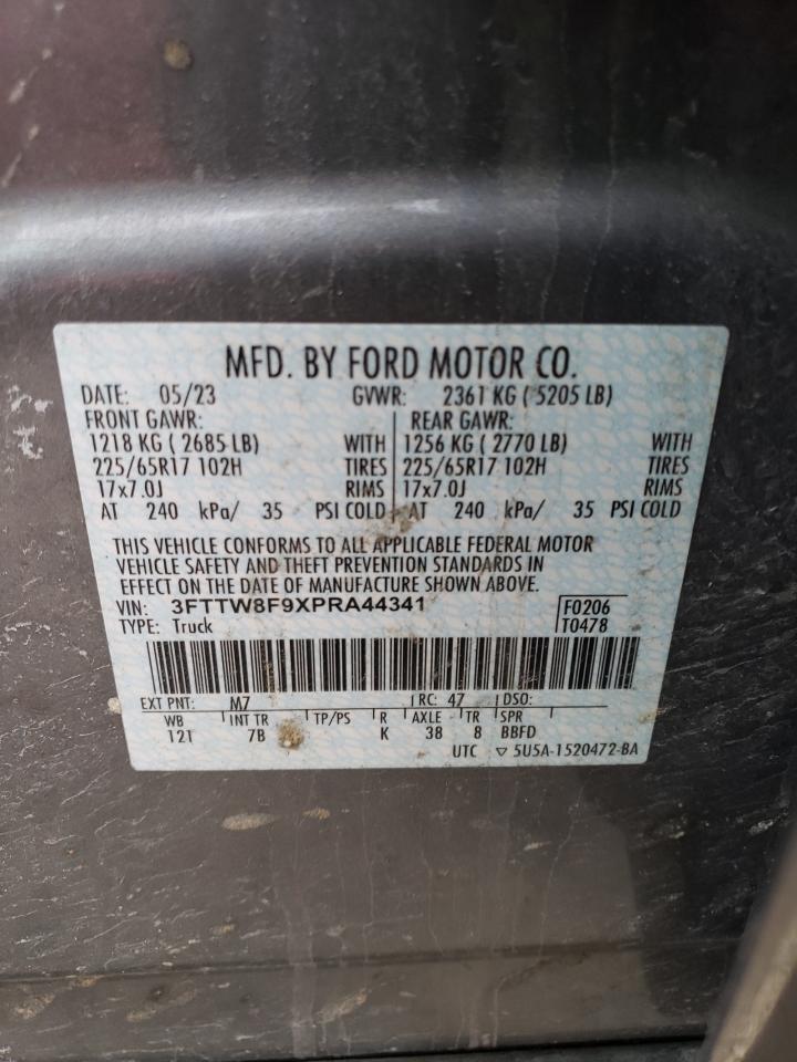 2023 FORD MAVERICK XL VIN:3FTTW8F9XPRA44341